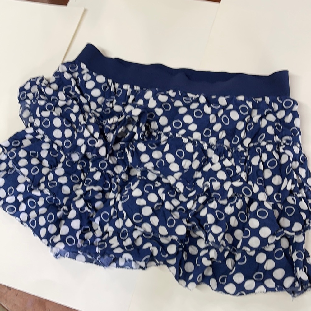 Navy dotted skirt